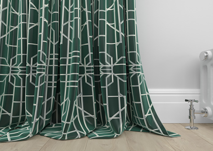 Bamboo Brights, Dark Green - Made To Measure Curtains - Image 6
